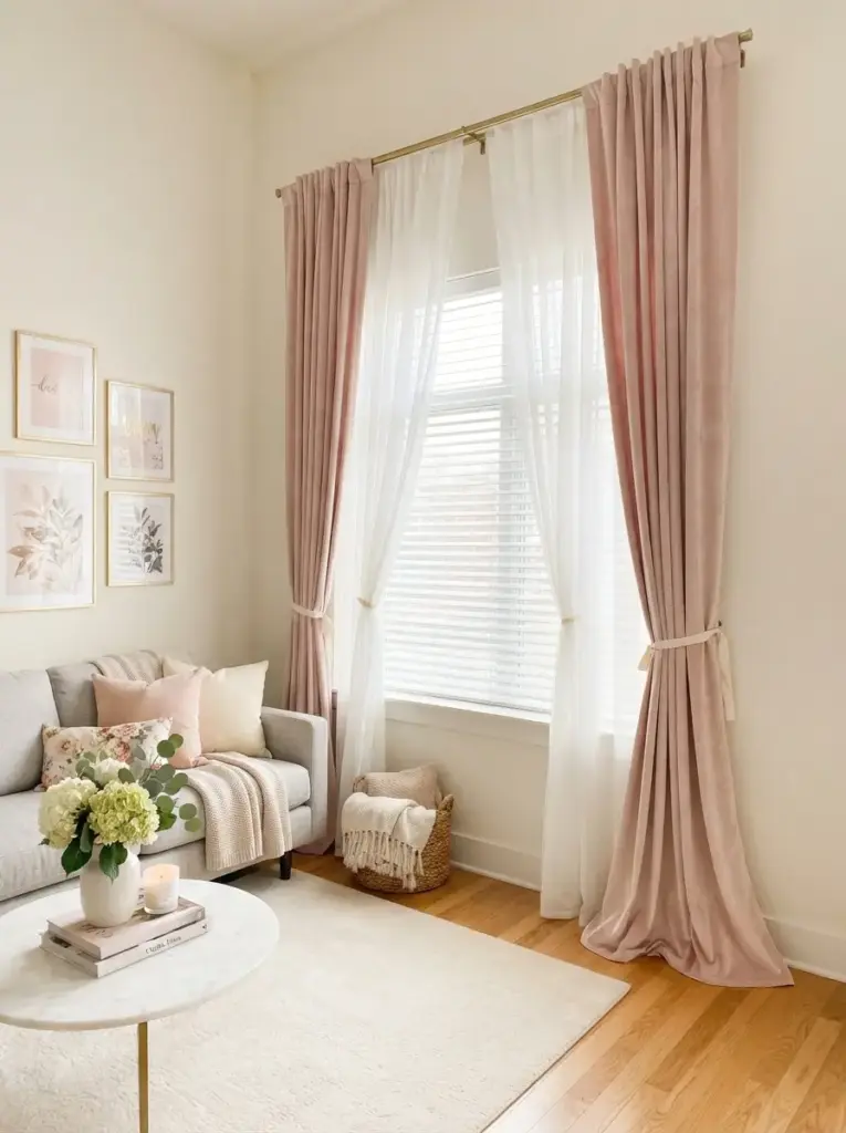 Dress Windows With Soft Curtains