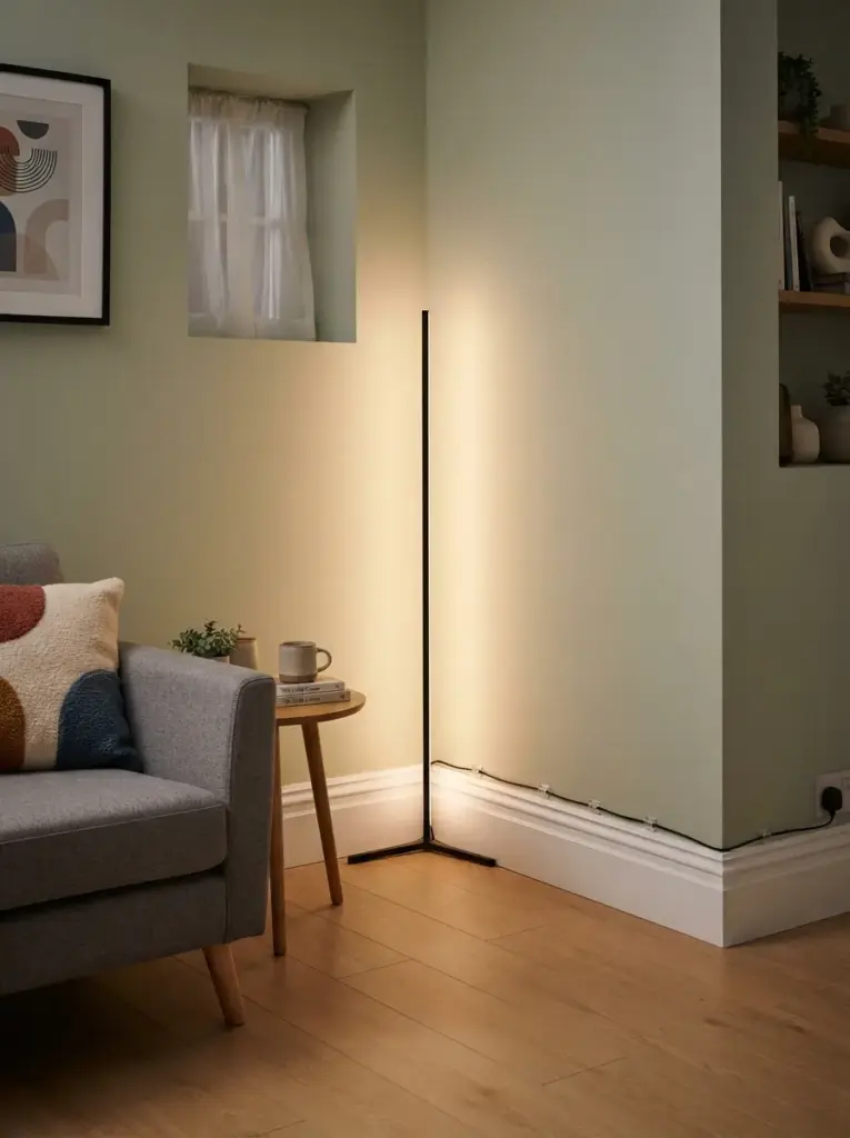 Fit a Corner Lamp Into a Narrow Gap