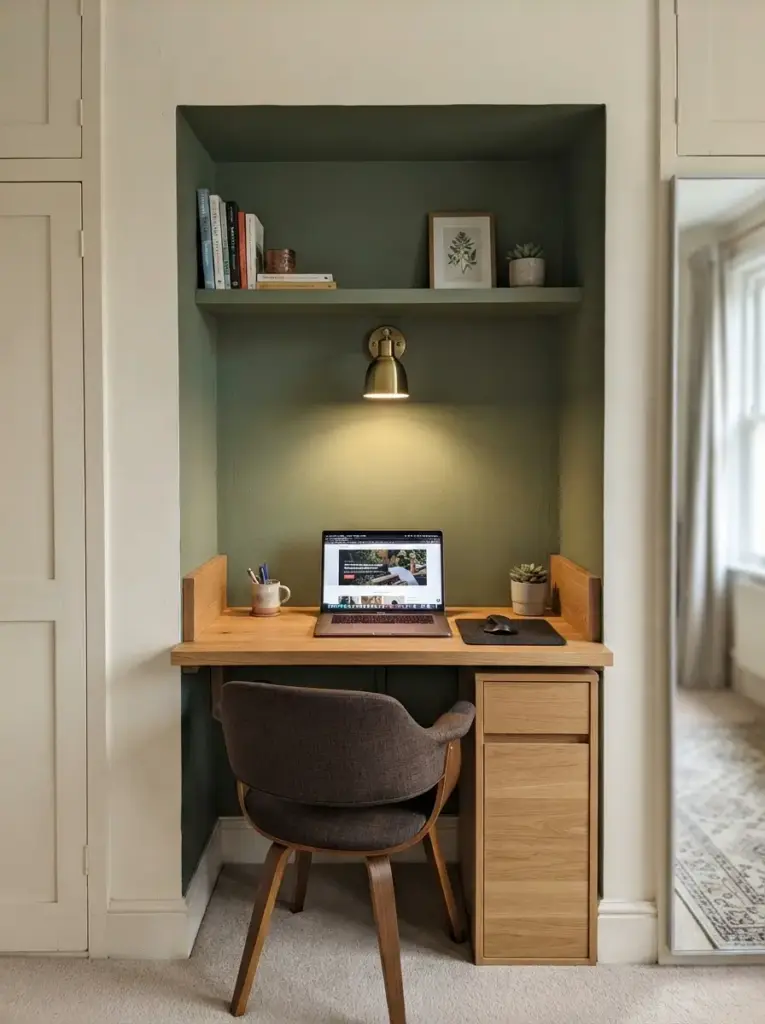 Fit a Desk Into a Wall Niche