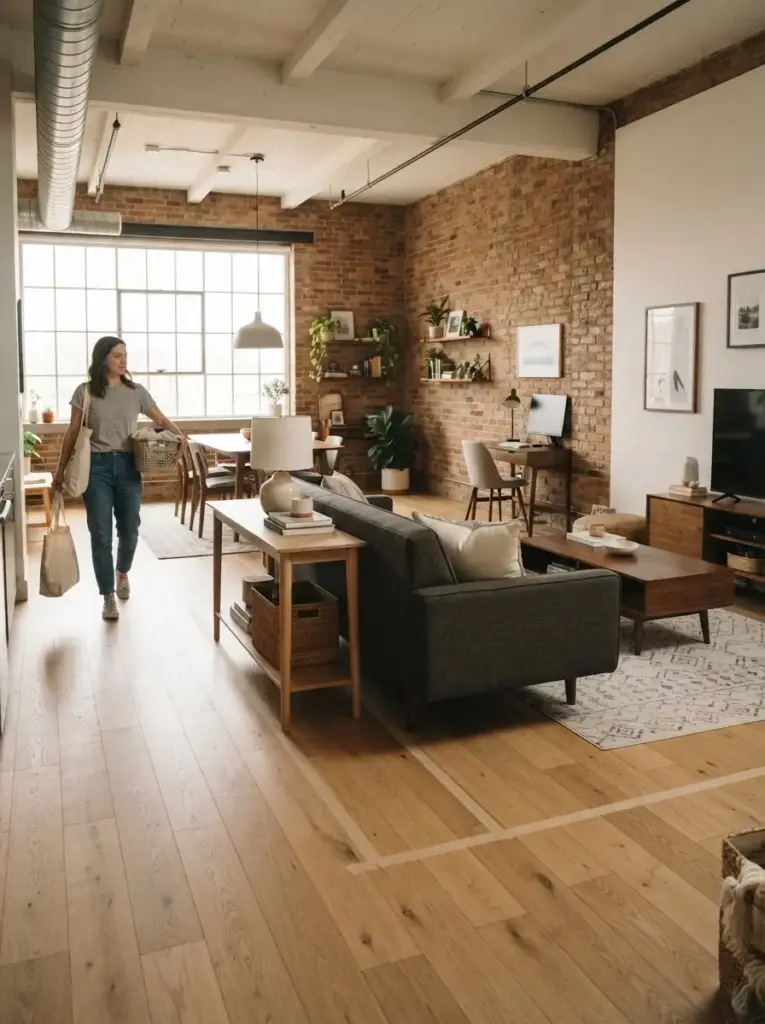 Float the Sofa to Divide the Open Plan