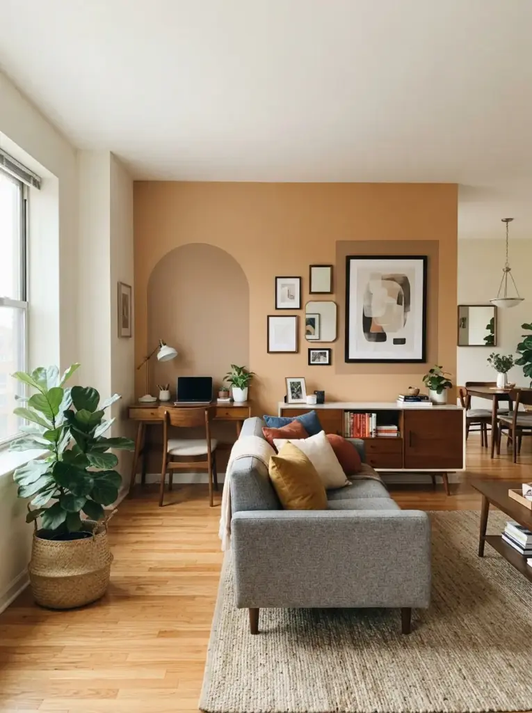 Form an Apartment Accent Wall With Paint
