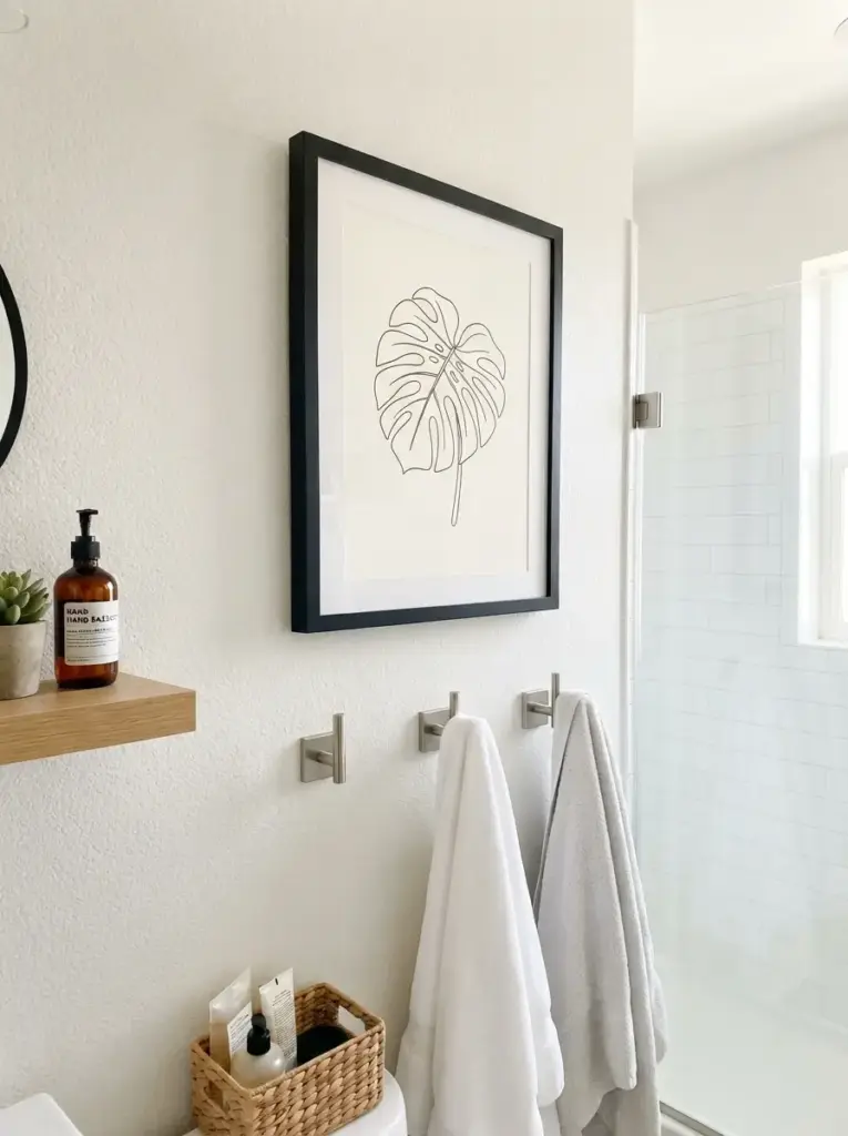 Frame one piece of moisture-safe wall art