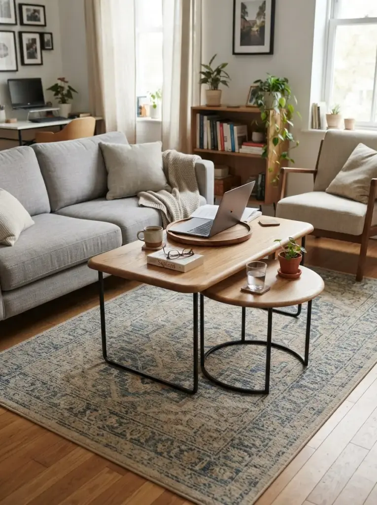 Ground the Room With a Large Rug