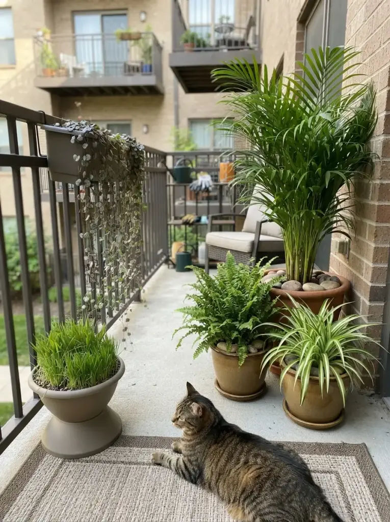 Grow verified cat-safe plants in heavy pots