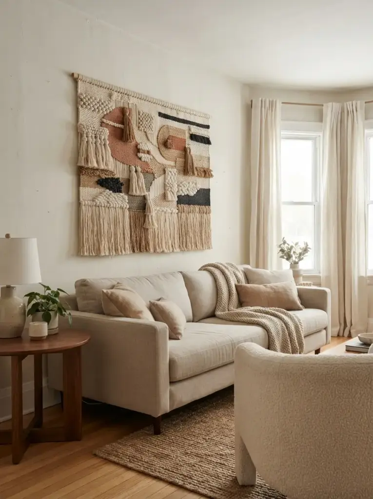 Hang a Large Woven Wall Piece