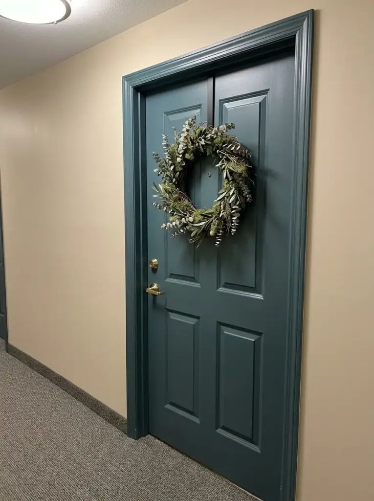 Hang a Low-Profile Wreath With Seasonal Texture