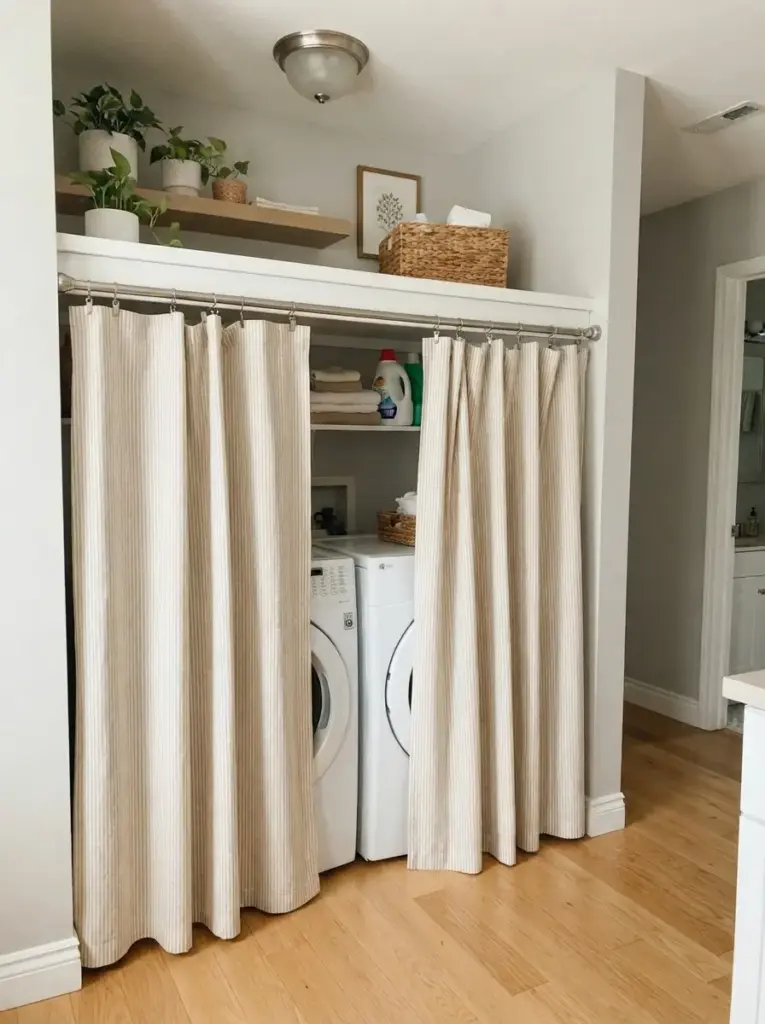 Hide Supplies Behind a Curtain