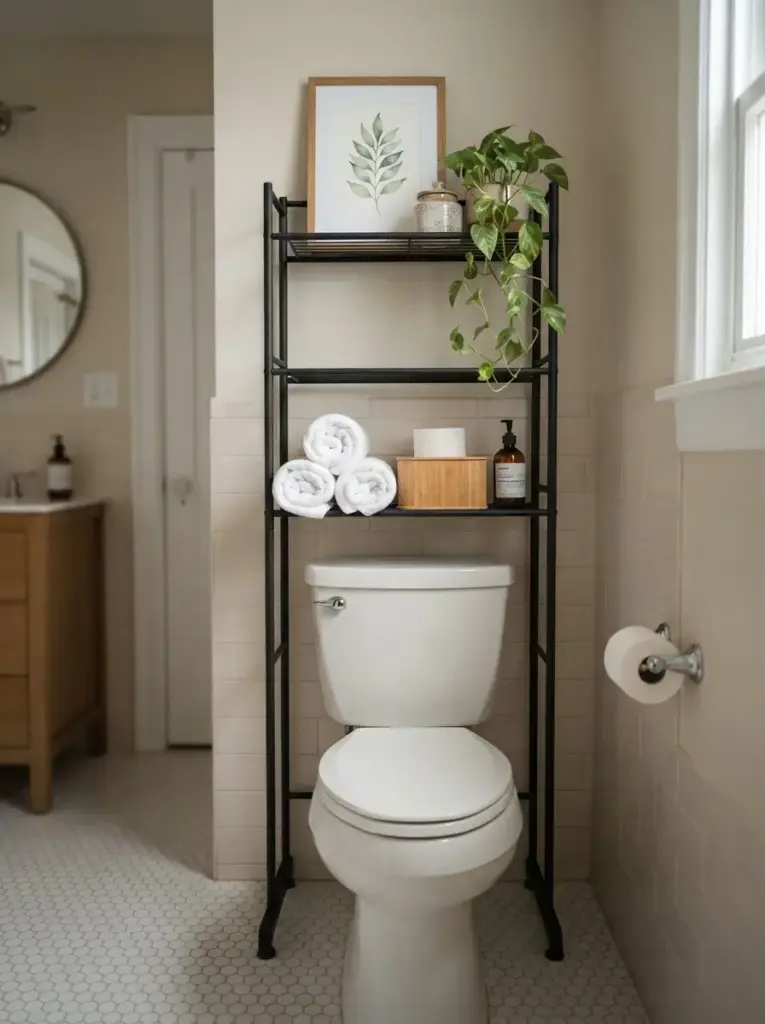 Install No-Drill Shelves Above the Toilet