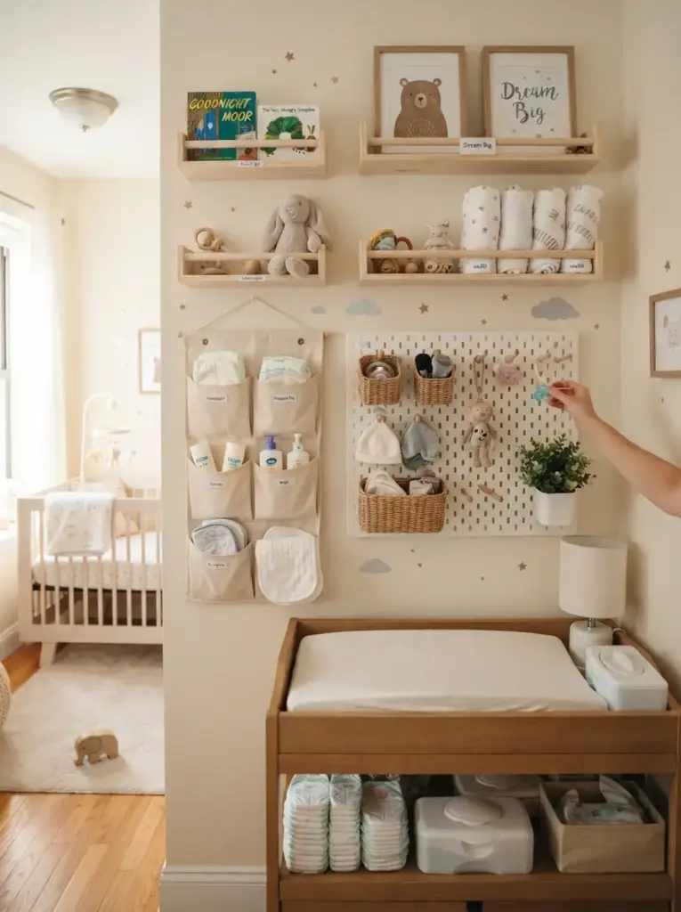Install Wall-Mounted Baby Storage