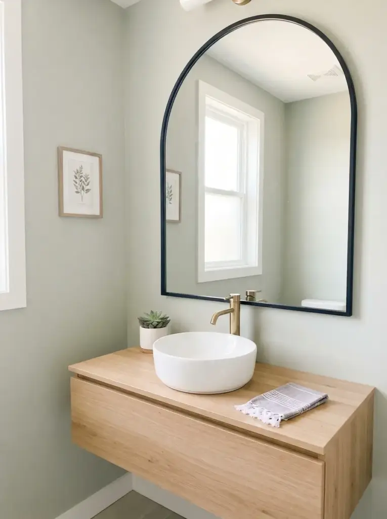 Install a Larger Mirror With a Graceful Shape
