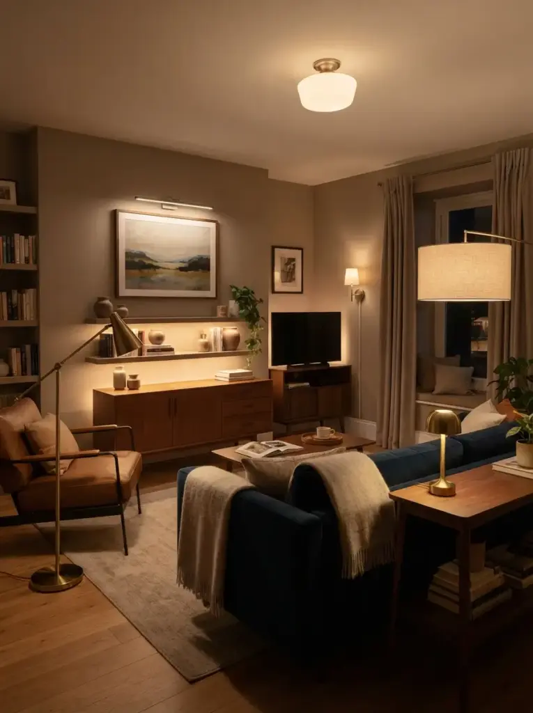 Layer Lighting at 2700K to 3000K