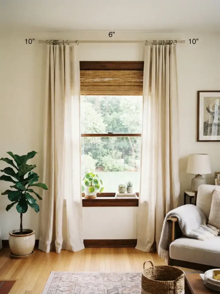 Layer Linen Curtains for Softness and Height