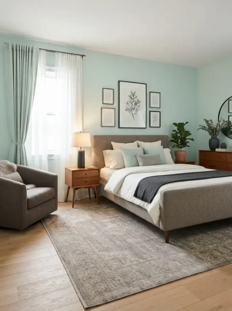 Layer Mint With Soft Gray
