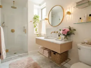 Luxury Feminine Bathroom Decor Ideas for Small Apartments