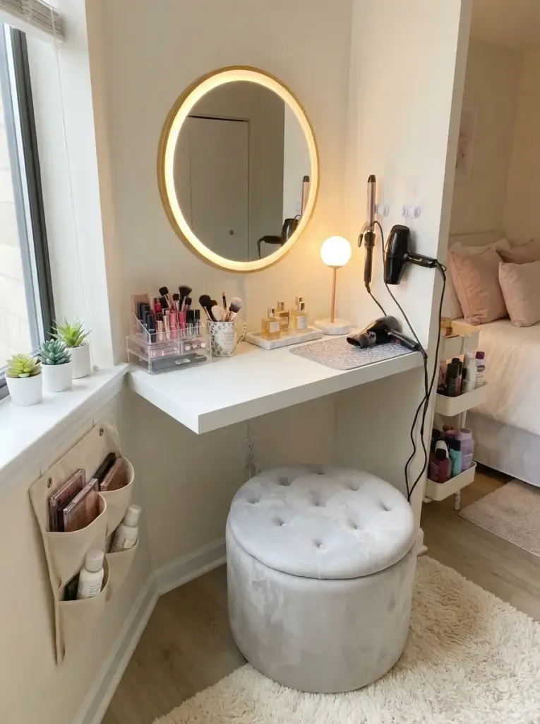 Make a Small Vanity or Beauty Corner
