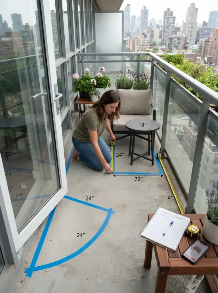 Measure the Floor, Door, and Railing Carefully