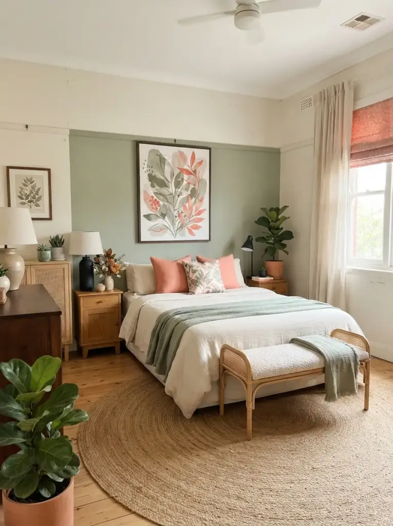 Mix Coral With Sage Green