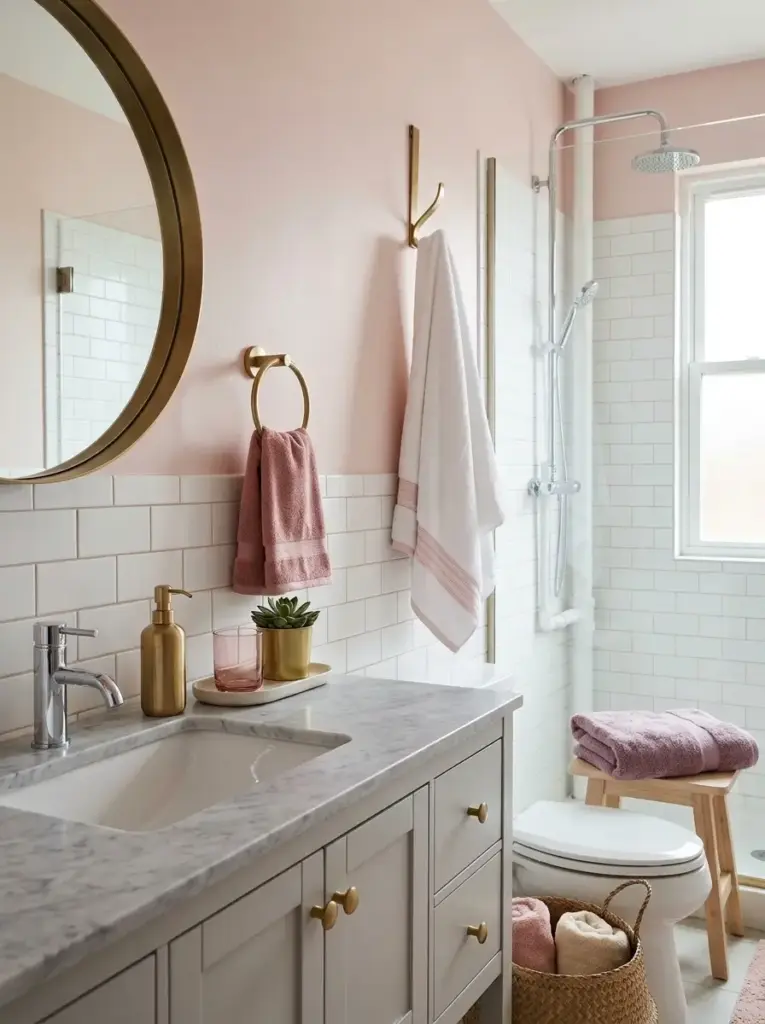 Mix Pink With Brass for Warm Polish