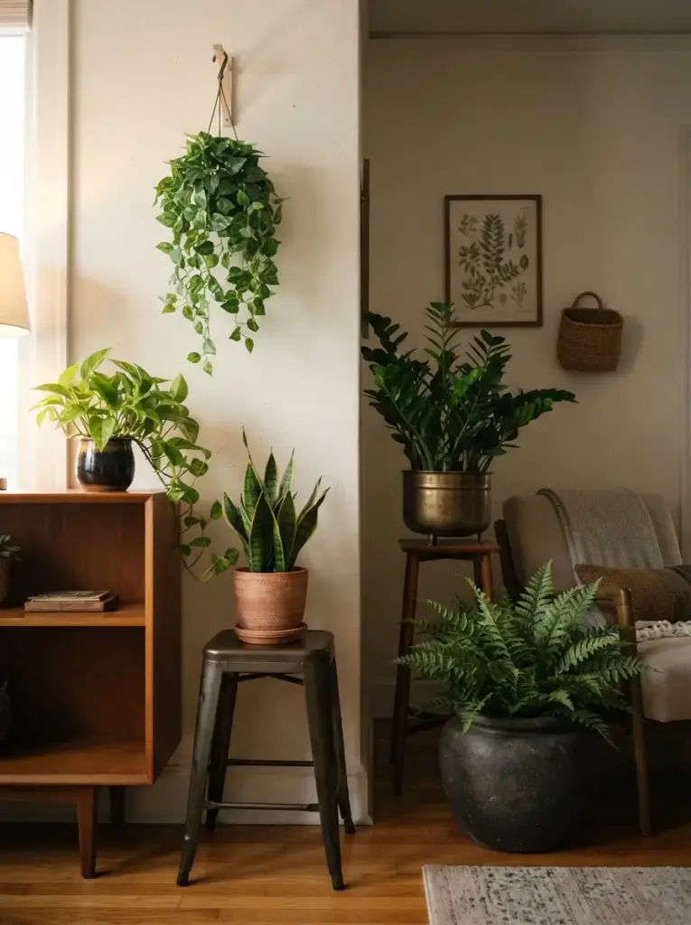 Mix Real and Faux Plants for a Shadowy Garden Feel