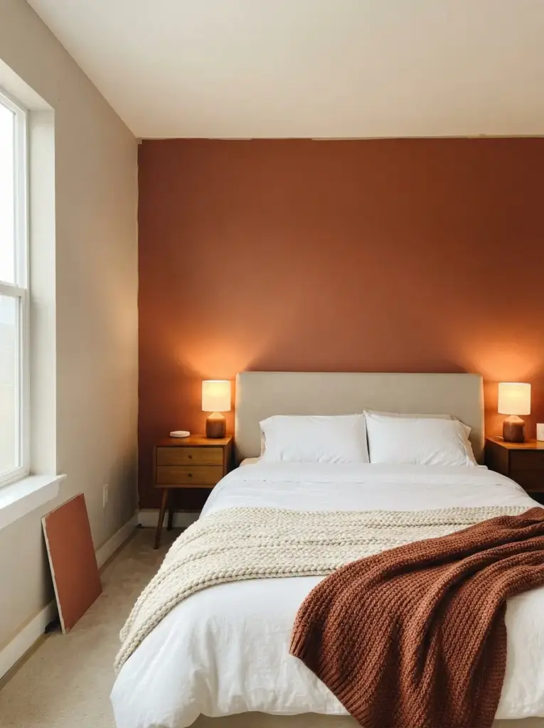 Paint One Wall in a Muted Clay Orange
