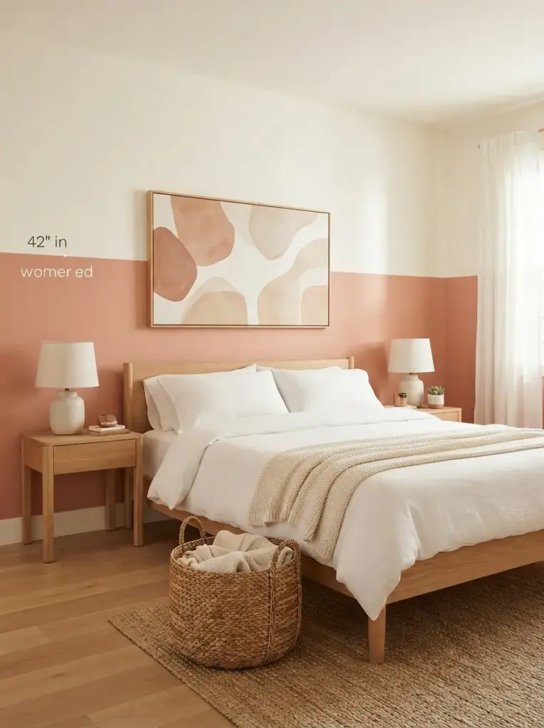 Paint a Soft Coral Half Wall