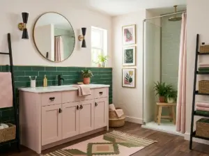 Pink and Green Bathroom Ideas for a Dreamy Modern Space