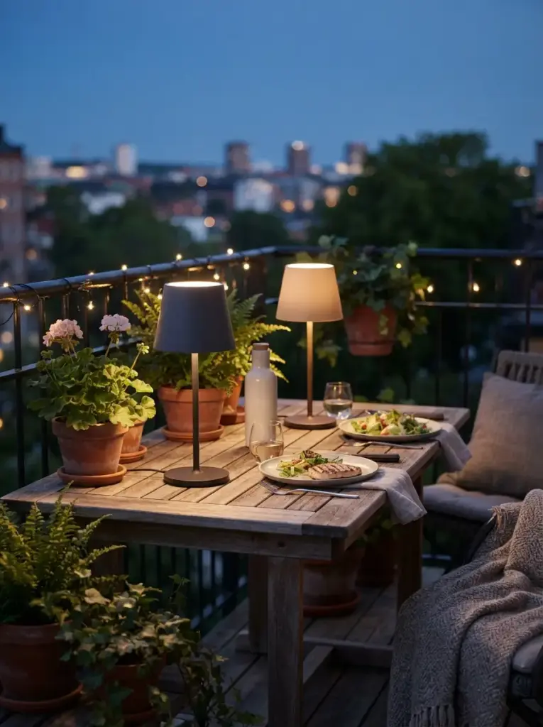 Place Rechargeable Table Lamps Near Seating