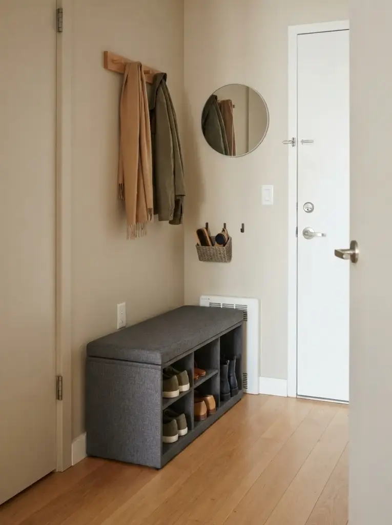 Place a Compact Bench With Hidden Storage