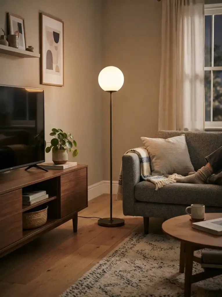 Place a Globe Lamp Near a Low Media Unit