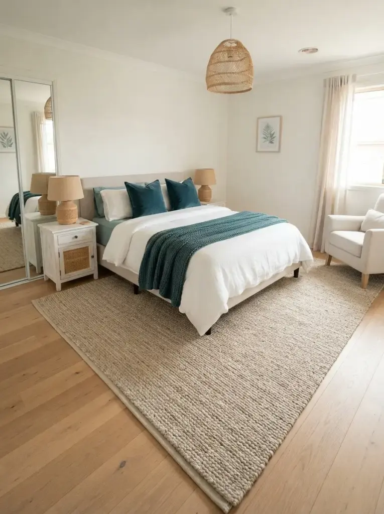 Place a Natural Fiber Rug Under the Bed