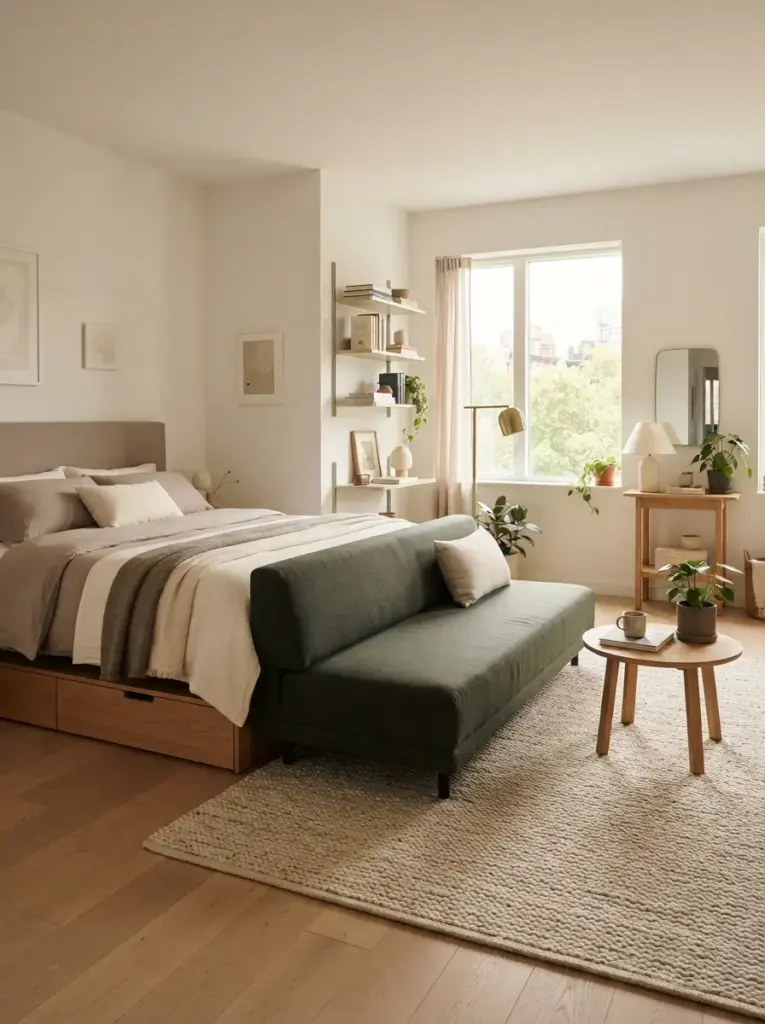 Place a Slim Couch at the Foot of the Bed