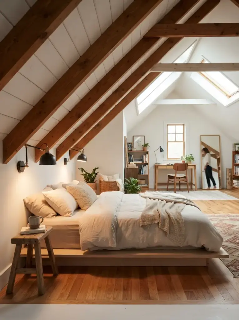 Place the Bed Near the Lowest Ceiling Area Strategically