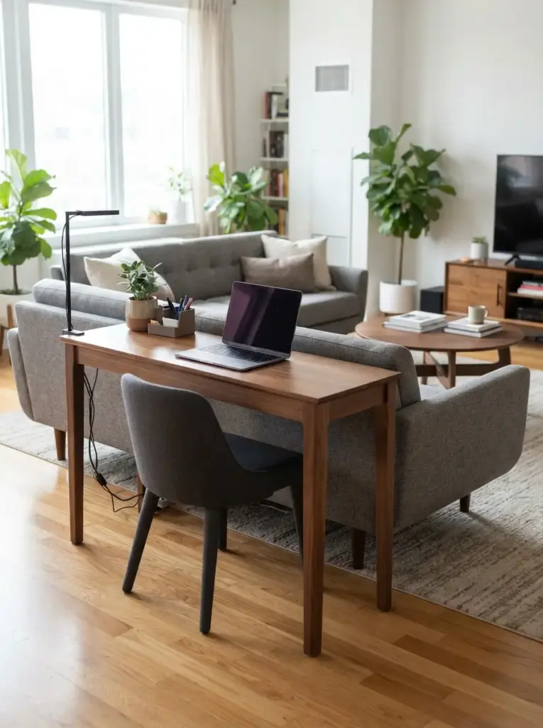 Place the Desk Behind the Sofa