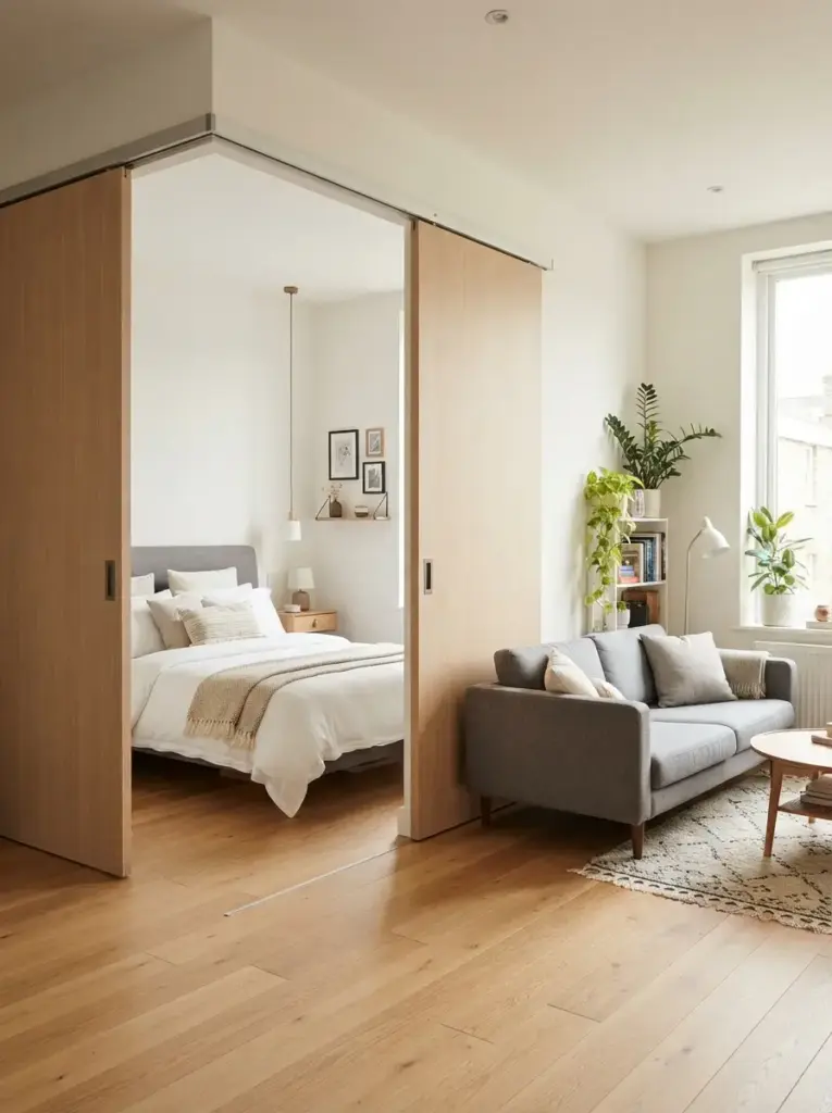 Sliding Barn Style Panels With a Modern Finish