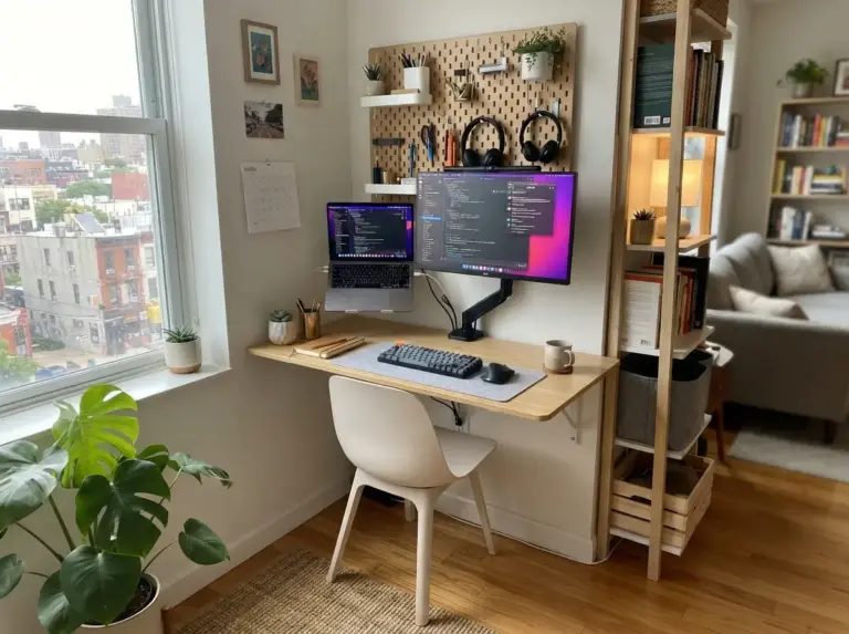 Small Apartment Desk Setup Ideas That Save Floor Space