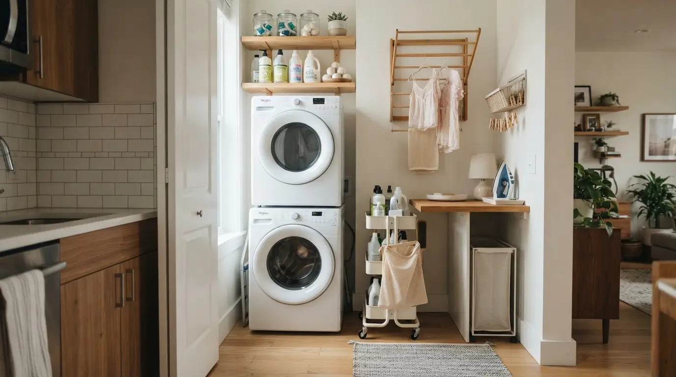 Small Apartment Laundry Corner Ideas That Save Space