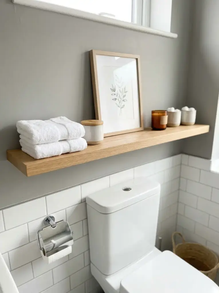 Style a Floating Shelf Above the Toilet