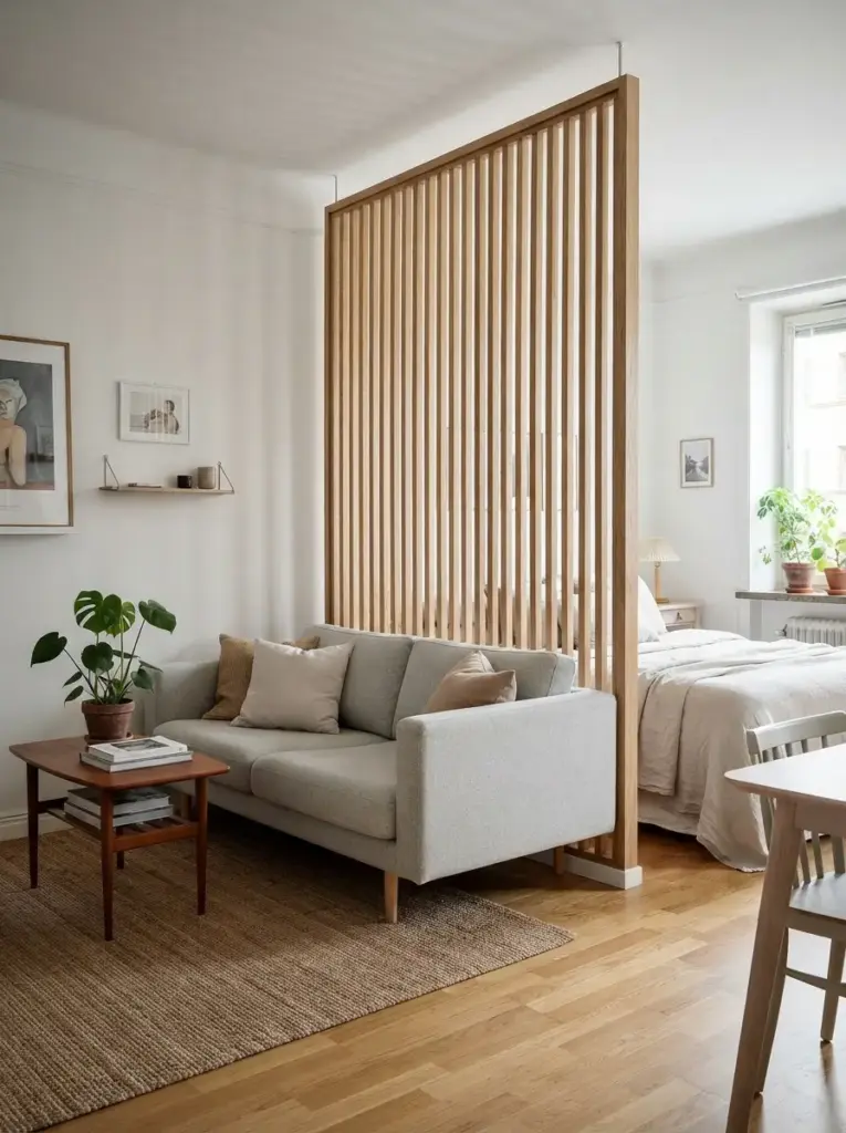 Style a Freestanding Slatted Screen