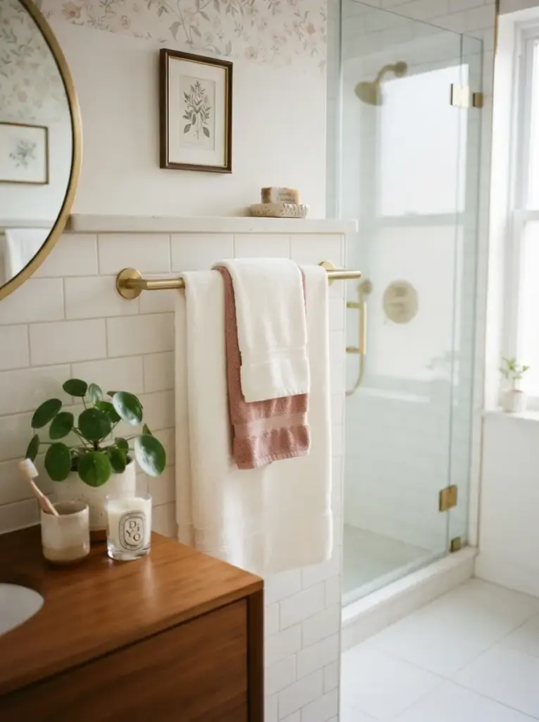 Style a Wall-Mounted Towel Rail as Decor