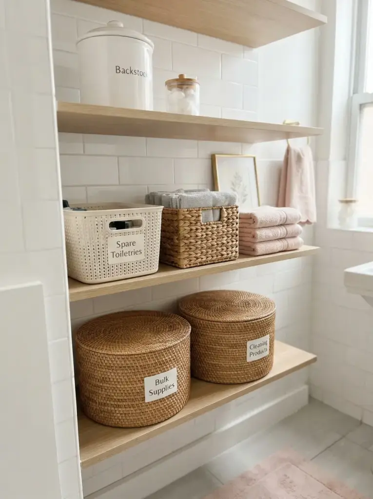 Style open shelves with closed storage