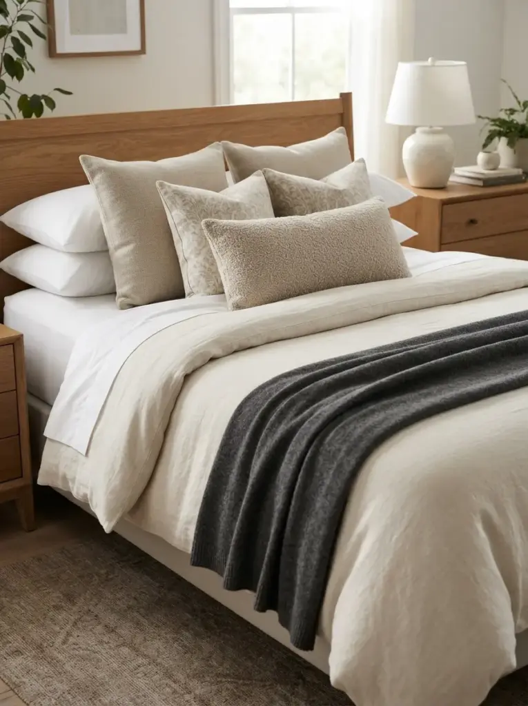 Style the Bed With Controlled Layers