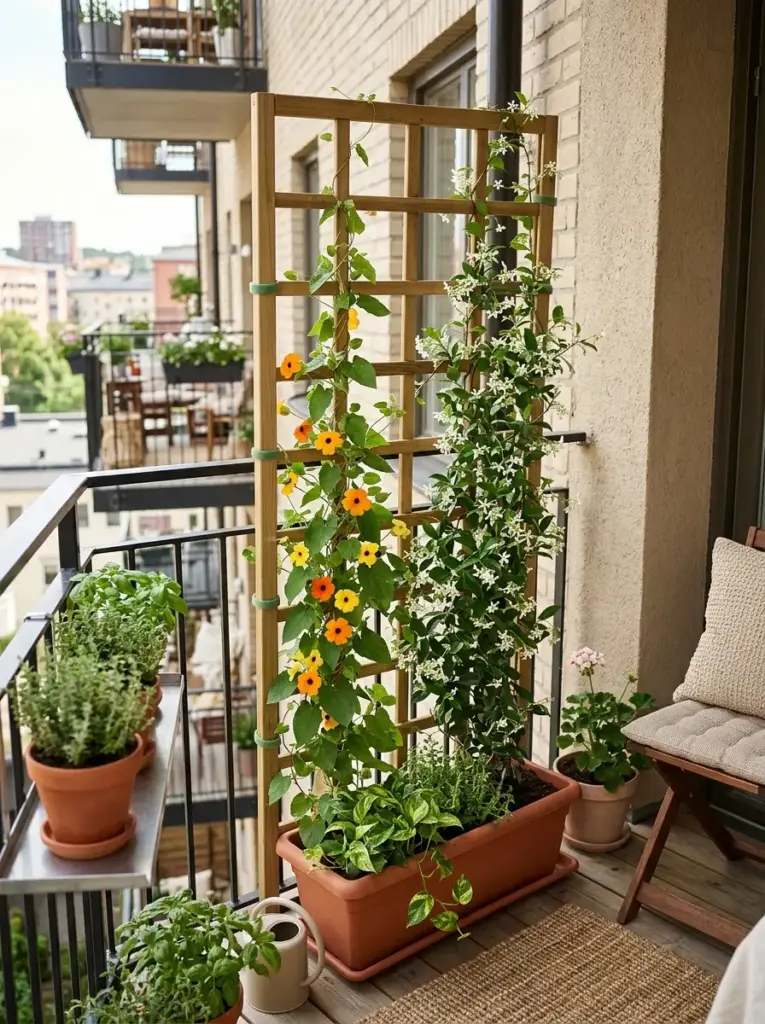 Train Climbing Vines on a Freestanding Trellis