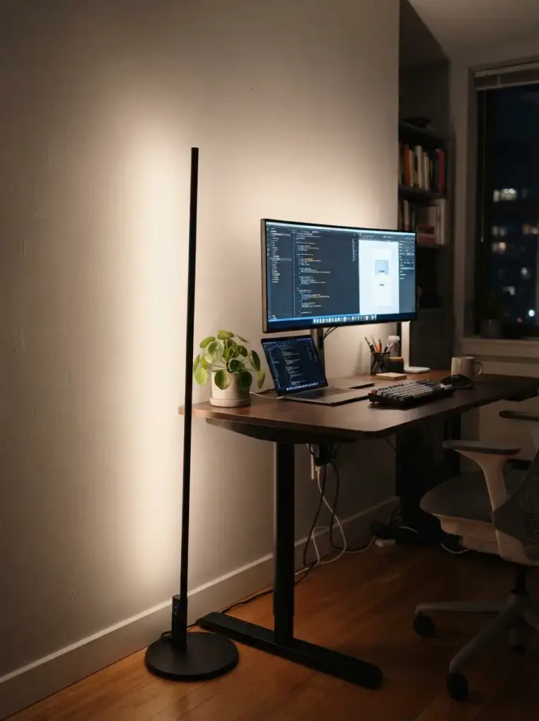 Try a Minimal LED Bar Beside a Desk