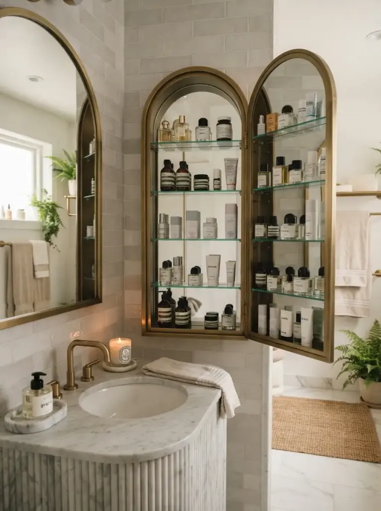 Turn the Mirror Area Into Hidden Storage