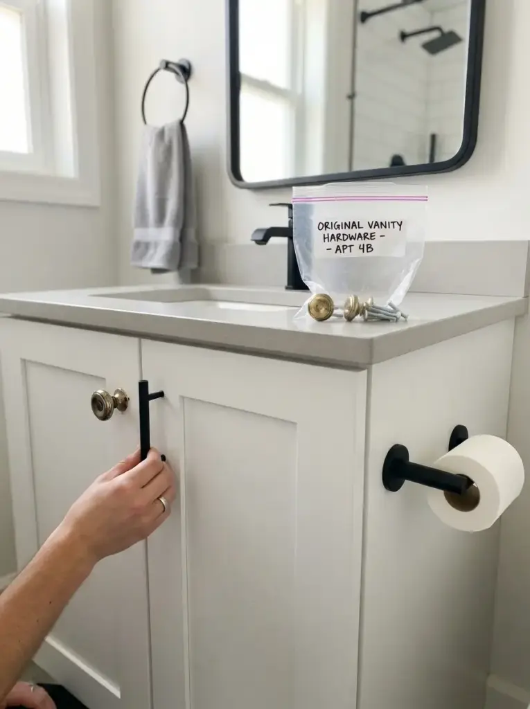 Upgrade cabinet knobs and visible hardware