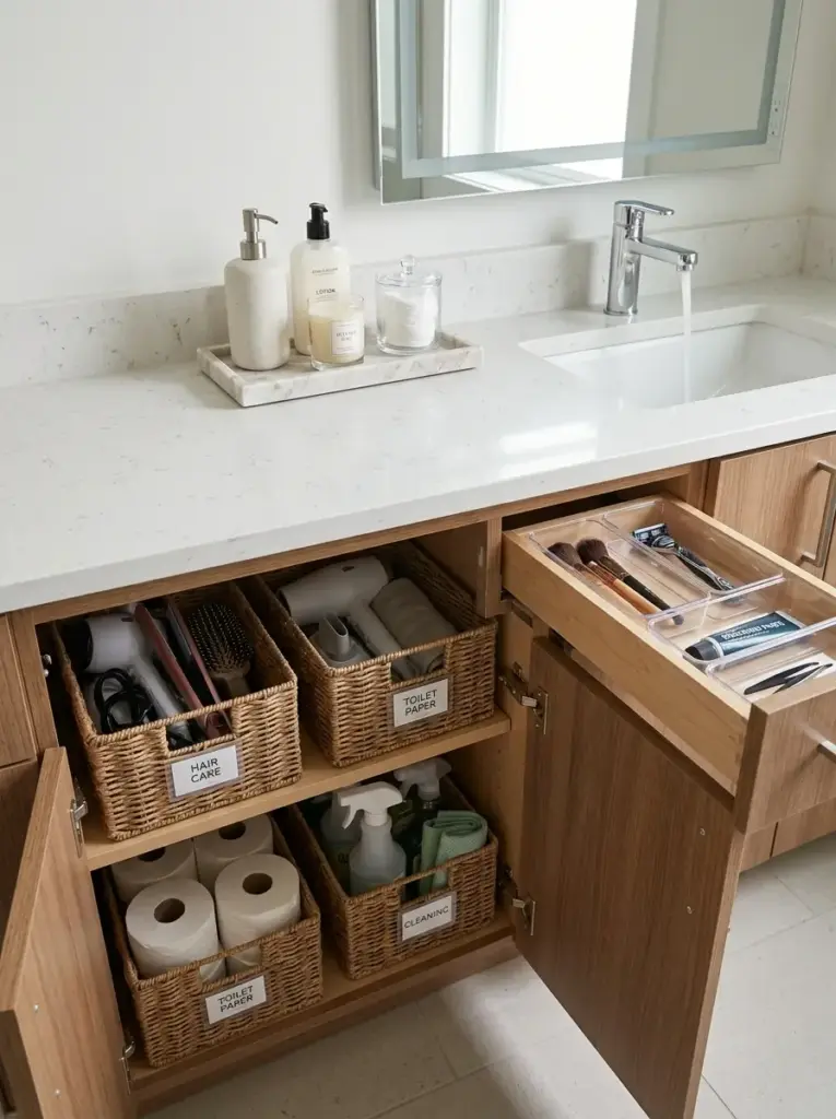 Use Baskets and Trays for Everyday Organization