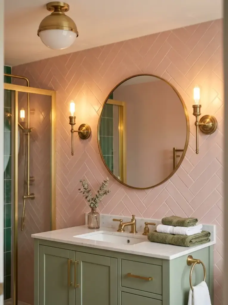 Use Brass Lighting to Warm the Color Palette