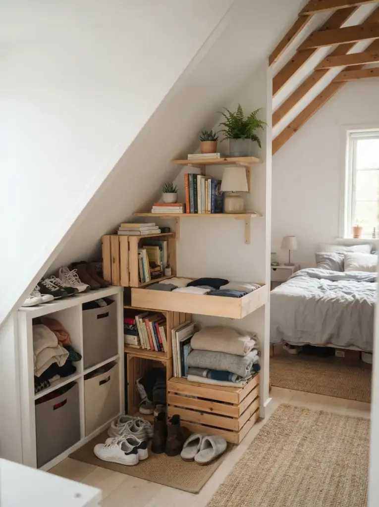 Use Built-In Storage Under the Eaves