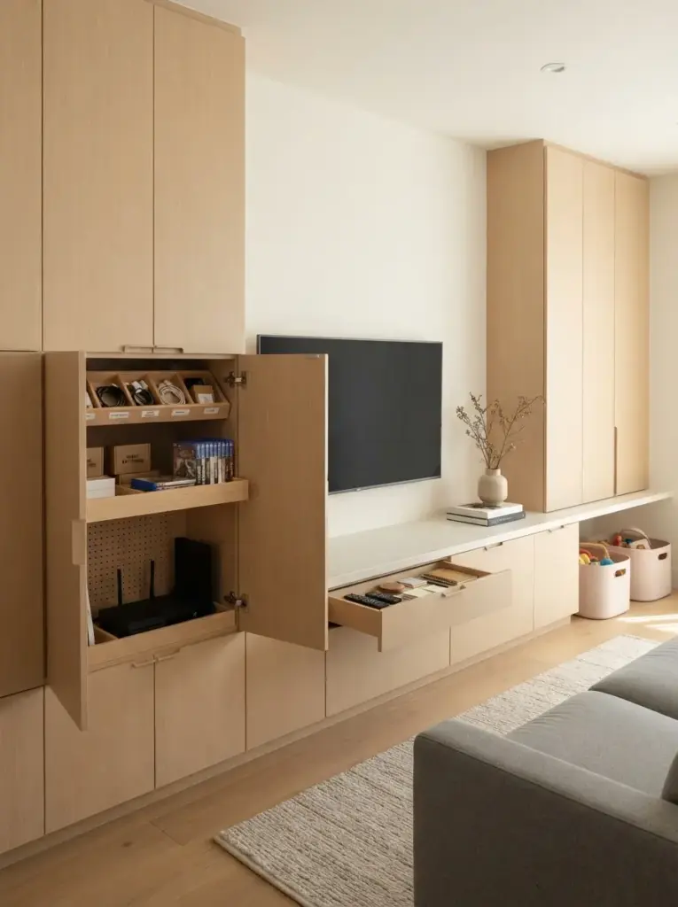 Use Closed Storage for Everyday Clutter
