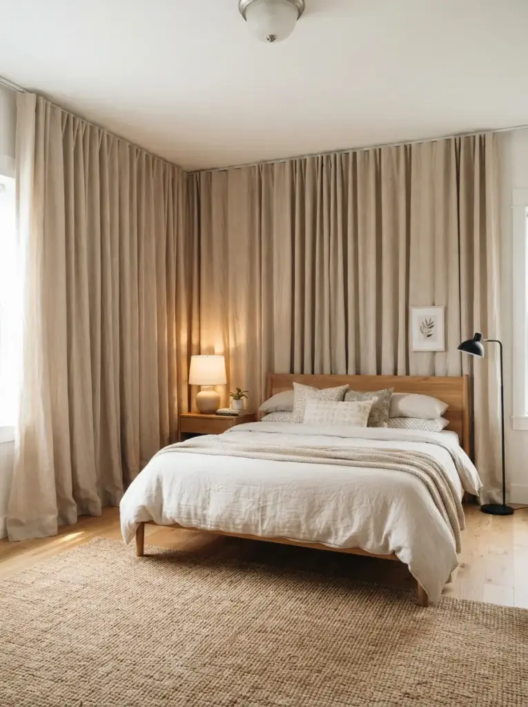 Use Curtains as a Full Wall Backdrop